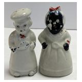 (B) Vintage Japan Chef and Maid Salt and Pepper