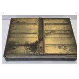 (G) Vintage Brass Box with Sewing Supplies