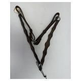 (B) Brown Leather German Martingale Training