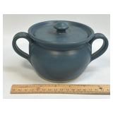 (B) Handmade Pottery Double Handled Soup Bowl