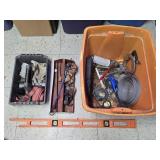 Orange Tub w/ Tools, Toolbox Trays, Hardware &