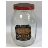 (B) Vintage H&C Coffee Glass Jar (3 lb / 48 oz)