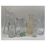 (A) Assorted Bottles, Jars and Decanters As