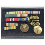 (A) Assorted Military Ribbons and Pins As