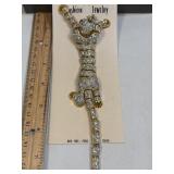 (SC) Vintage Articulated Rhinestone Tiger Panther