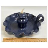 (B) Handmade Pottery Chamber Style Candle Holder
