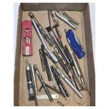 (A) Drill Bits, Knife, Level & more