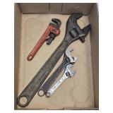 (A) Adjustable Wrenches & 6" Pipe Wrench