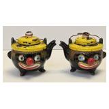(G) Salt & Pepper Shakers As Pictured- Clown Face