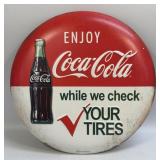 (E) Metal Sign Enjoy Coca-Cola 12ï¿½ Button