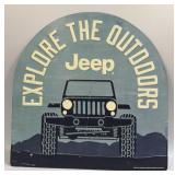 (E) Metal Sign Explore The Outdoors Jeep 13.75ï¿½ X