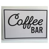 (E) Metal Sign Coffee Bar 13.75ï¿½ X 20ï¿½