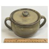 (B) Handmade Pottery Double Handled Soup Bowl