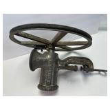 (B) Vintage Enterprise No. 10 Meat Grinder with