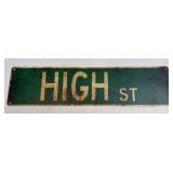 (E) Vinyl Sign High St 4ï¿½ X 15.75ï¿½