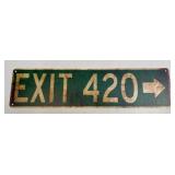 (E) Vinyl Sign Exit 420 4ï¿½ X 15.75ï¿½