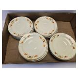 (G) 24 Hall China 6" Plates Autumn Leaf Pattern