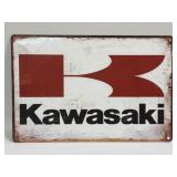 (E) Metal Sign Kawasaki 8ï¿½ X 12ï¿½