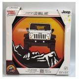 (E) Light Up LED WALL ART 12.5ï¿½ X 12.5ï¿½ Jeep NIB