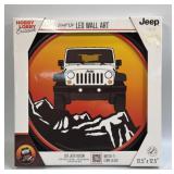 (E) Light Up LED WALL ART 12.5ï¿½ X 12.5ï¿½ Jeep NIB