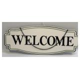 (E) Metal Sign Welcome With Chain 7.5ï¿½ X 19ï¿½