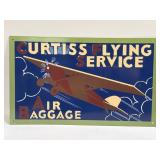 (E) Metal Sign Curtisï¿½s Flying Service 9.25ï¿½ X