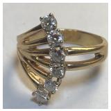 14KT YELLOW GOLD DIAMOND RING 3.50 GRS