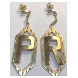 14KT YELLOW GOLD EARRINGS 12.40 GRS