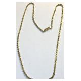 14KT YELLOW GOLD 9.70 GRS 18 INCH ROPE CHAIN