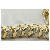 10KT YELLOW GOLD 1.00CTS DIAMOND BRACELET