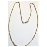 14KT YELLOW GOLD 8.30 GRS 20 INCH ROPE CHAIN