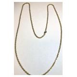 14KT YELLOW GOLD 4.30 GRS 22 INCH ROPE CHAIN