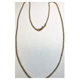 14KT YELLOW GOLD 5.70 GRS 18 INCH ROPE CHAIN
