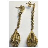 14KT YELLOW GOLD EARRINGS 6.80 GRS