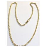 14KT YELLOW GOLD 20 INCH 16.50 GRS ROPE CHAIN