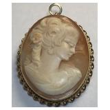 14KT YELLOW GOLD CAMEO PIN/PENDANT 7.70 GRS