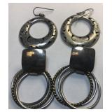 TWO PAIR OF STERLING SILVER EARRINGS