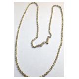 14KT YELLOW GOLD 10.30 GRS 20 INCH ROPE CHAIN