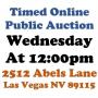WELCOME TO OUR WED.@12pm ONLINE AUCTION