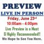 PREVIEW LIVE IN PERSON - Friday, June 24th