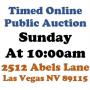 WELCOME TO OUR SUNDAY ONLINE PUBLIC AUCTION
