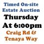 WELCOME TO OUR THURSDAY@6pm ONLINE PUBLIC AUCTION
