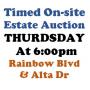 WELCOME TO OUR THURSDAY@6pm ONLINE PUBLIC AUCTION