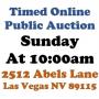 WELCOME TO OUR SUNDAY ONLINE PUBLIC AUCTION