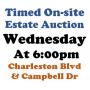 Wed@6:00pm-Charleston & Campbell Estate Online Auction 10/4