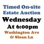 Wed@6:00pm - Sunrise Estate Timed On-Site Auction 10/18