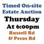 Thur@6pm- Russell & Pecos Estate Timed Online Auction 10/19