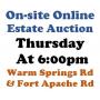 WELCOME TO OUR THUR. @6pm ONLINE PUBLIC AUCTION