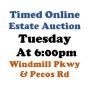 WELCOME TO OUR TUE. @6pm ONLINE PUBLIC AUCTION