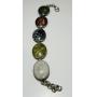 STERLING SILVER STONE BRACELET 38.50 GRS